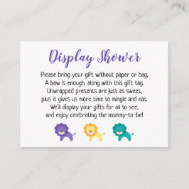 Recepción Leones coloridos muestran la tarjeta de regalo de 