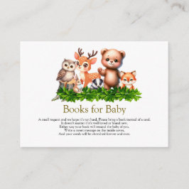 Recepción Libro de animales forestales para tarjeta de bebé
