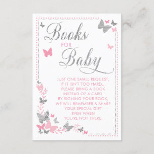 Recepción Libro De Mariposa Para Tarjeta De Bebé, Rosa, Plat