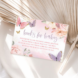 Recepción Libros Baby Shower de mariposa para tarjeta de beb