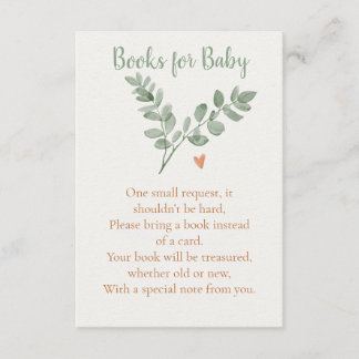 Recepción Libros Botánicos para Tarjeta de Bebé – Eucalipto