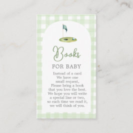 Recepción Libros de baby shower de golf para tarjeta de bebé