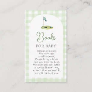 Recepción Libros de baby shower de golf para tarjeta de bebé