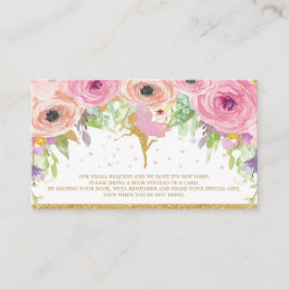 Recepción Libros de Baby Shower para bebés llevan tarjeta de