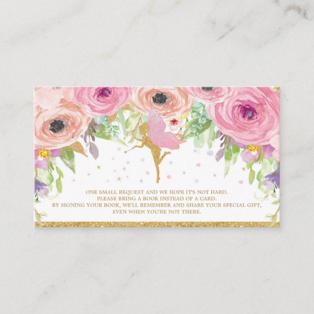 Recepción Libros de Baby Shower para bebés llevan tarjeta de (Anverso)