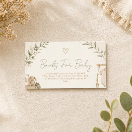 Recepción Libros de Boho Nesting Party para tarjeta de bebé