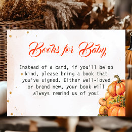 Recepción Libros de Calabaza de Otoño para Tarjeta de Bebe R