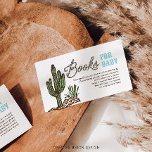 Libros de Cowboy occidentales para tarjeta Baby Sh