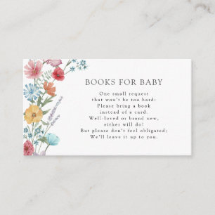 Recepción Libros de flores silvestres para tarjeta de bebé