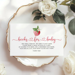 Recepción Libros de fresa para la tarjeta de cierre para bol