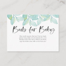 Libros de hojas verdes para tarjeta de Baby Shower