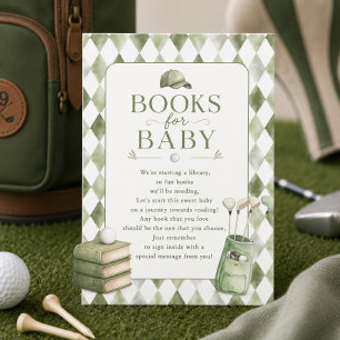 Recepción Libros de lluvia de bebé de golf para tarjeta de b