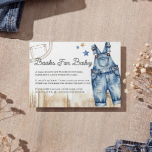 Recepción Libros de mezclilla de jeans azules para tarjeta d