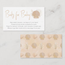 Libros de Ocean Boho costero para tarjeta de bebé