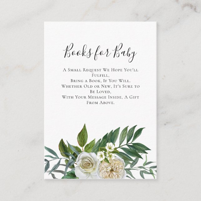 Recepción Libros de vegetación esmeralda para tarjeta de beb (Anverso)