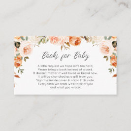 Recepción libros florales caídos para tarjeta de bebé