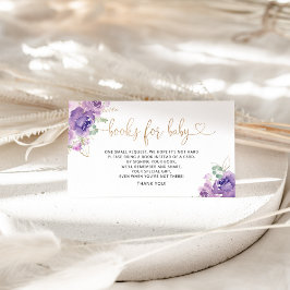 Recepción Libros morados de lilac para la tarjeta de cierre 