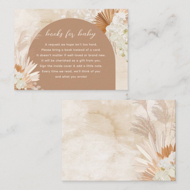 Recepción Libros Neutrales De Pampas Para Tarjeta De Bebé (Anverso / Reverso)