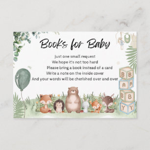 Recepción Libros para bebé en la ducha de bebé Tarjeta de in