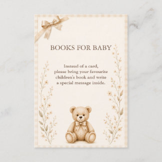 Recepción Libros para bebé Tarjeta de Cumpleaños de Osito de