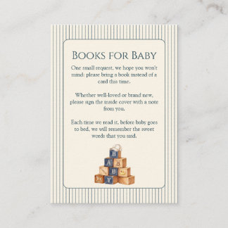 Recepción Libros para bebé tarjeta de inclusión para fiesta