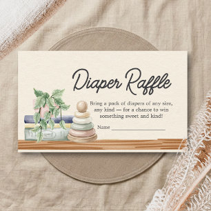 Recepción Libros para Bebés y Brunch Tarjeta de Rifas de Pañ