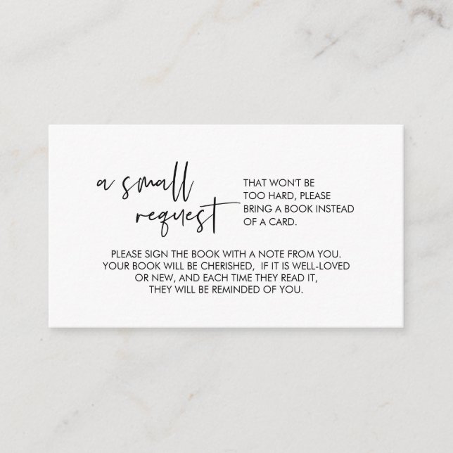 Recepción Libros para el bebé, moderna tarjeta de gabinete d (Anverso)