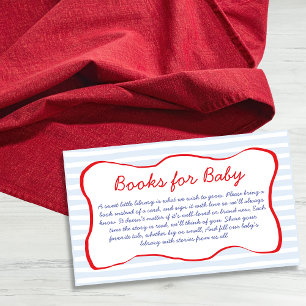Recepción Libros para la tarjeta de bebé con marco ondulado