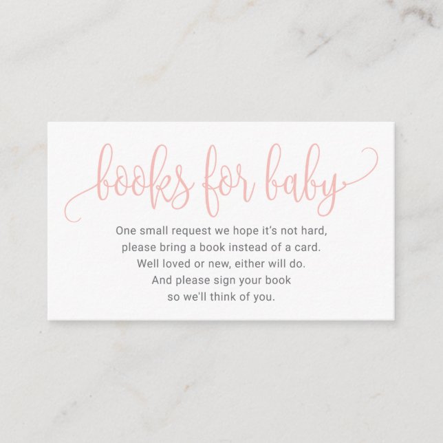 Recepción Libros Para Tarjeta De Bebé (Anverso)