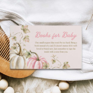 Recepción Libros para tarjeta de bebé en Baby Shower de Niña