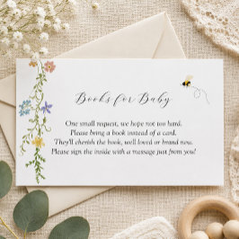 Recepción Libros para tarjeta de bebé en la ducha de abeja d