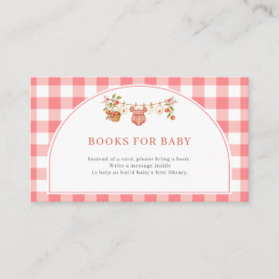 Recepción Libros para tarjeta de bebé en la ducha de bebé Ap