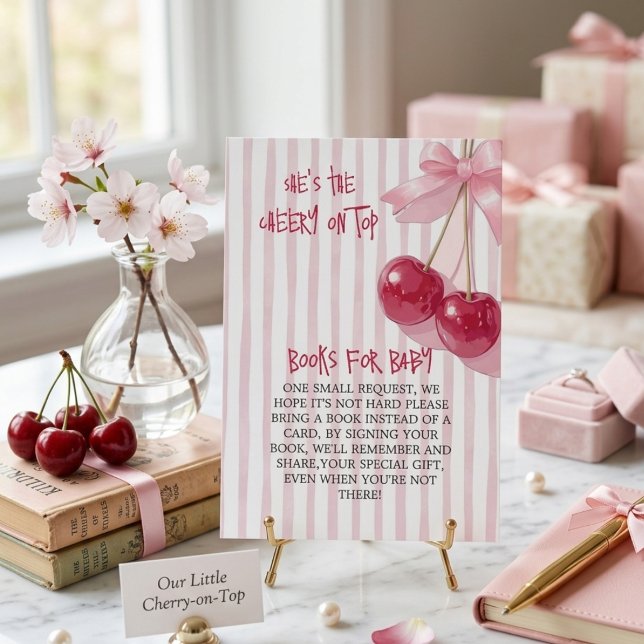 Recepción Libros para Tarjeta de Bebé Lazo Retro Rosa Rojo C (Subido por el creador)