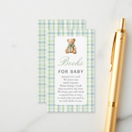 Recepción Libros para tarjeta de bebé para fiesta de Preppy