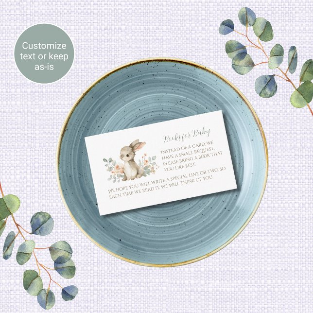 Recepción Libros para Tarjeta de Conejo para Baby Shower Tem (Subido por el creador)