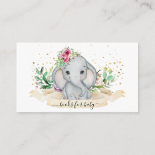 Recepción Libros Para Tarjeta De Elefante Cute Para Bebés