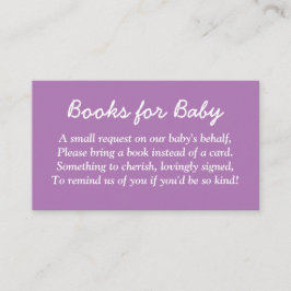 Recepción Libros para tarjeta de envoltorio Baby Soft Purple