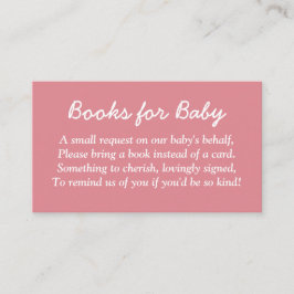 Recepción Libros para tarjeta de envoltorio rosa de Baby Rub