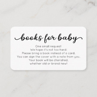 Recepción Libros para tarjeta de inserción para bebés para B