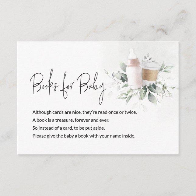 Recepción Libros para tarjeta de mensaje para bebé bebé se e (Anverso)