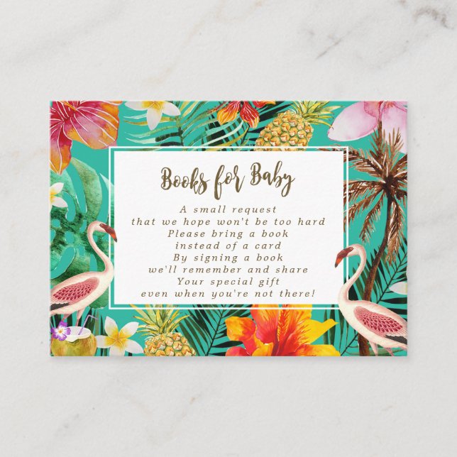 Recepción libros para tarjeta de pediatría flamingo (Anverso)