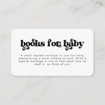 Libros retro para tarjeta de gabinete Baby Shower