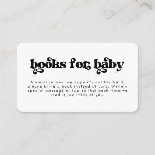 Recepción Libros retro para tarjeta de gabinete Baby Shower