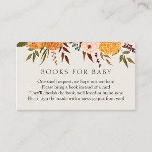 Recepción Mamáes de otoño Libros para insertar tarjeta para 