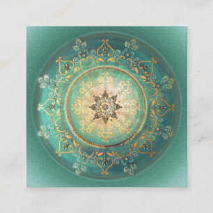 Recepción Mandala Turquesa - Tarjeta de Enclosure, Felicitac