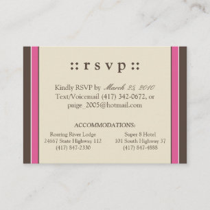 Recepción ::mardeanna: Tarjeta RSVP de 3.50x2.5" simple y el