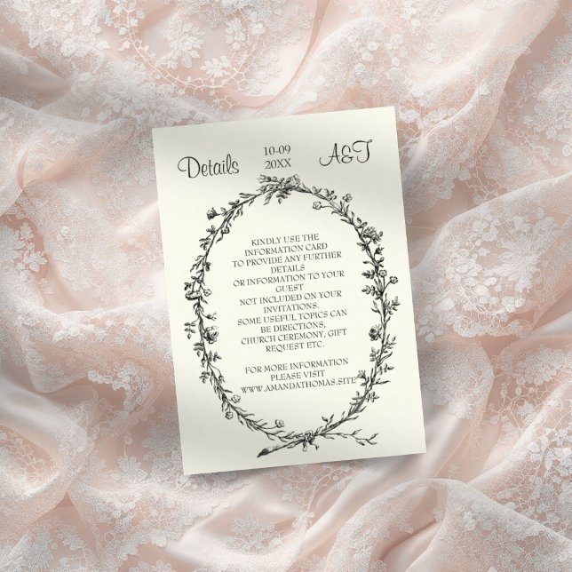 Recepción Marfil con tarjeta rústica de boda de corona (Subido por el creador)