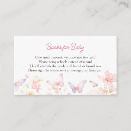 Recepción Mariposa en el camino a los libros para tarjeta de