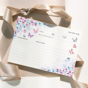 Recepción Me Da La Tarjeta De Receta De La Ducha De Mariposa