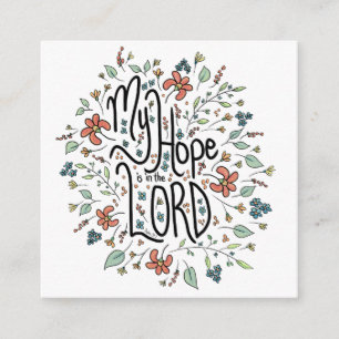 Recepción Mi esperanza está en la tarjeta de gabinete de LOR